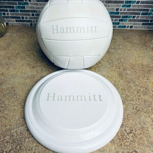 Hammitt Logo volleyball and frisbee